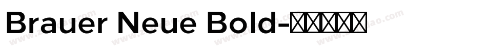 Brauer Neue Bold字体转换